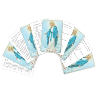 Imagem de Gifts Catholic, Inc. Lote de 10 - Cartão de oração Os Mistérios do Rosário 9,5 cm X 6,5 cm Feito na Itália