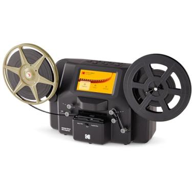 Imagem de Conversor digitalizador de filmes KODAK REELS 8 mm e Super 8 com tela grande de 5”, scanner converte filme quadro a quadro em arquivos MP4 digitais para visualização, compartilhamento e salvamento em