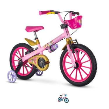 Imagem de Bicicleta Infantil Disney Com Rodinhas E Garrafinha Aro 16 Nathor 5 An