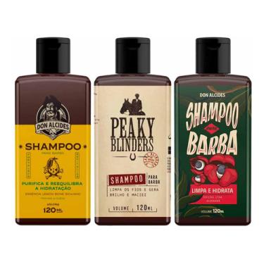 Imagem de Kit 3x Shampoo Para Barba Lemon Peaky E Guaraná Don Alcides Kit