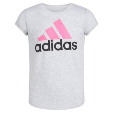Imagem de adidas Camiseta feminina Essential Heather S24 (criança grande), Cinza claro, GG