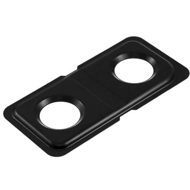 Imagem de Atgestore WB34K10010 Bandeja de gotejamento de reposição para GE Gas Range Parts Black Stainless Steel Double Burner Drip Pans GE Hotpoint Stove Parts WB34K10016 Panelas de gotejamento com perfil do