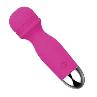 Imagem de Vibrador, Estimulador e Massageador Corporal tipo Mini Varinha Mágica - Com 12 Vibrações Recarregável - SI, Pink