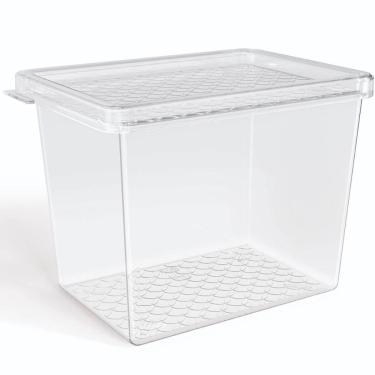 Imagem de Organizador de Geladeira Multiuso Cozinha 1,3L com Tampa Transparente Frutas Verduras UZ