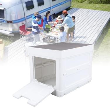 Imagem de Caixa de Armazenamento Dobrável de Grande Capacidade 16,7L, Organizador, Armário, Guarda-roupa, Multifuncional, Branco