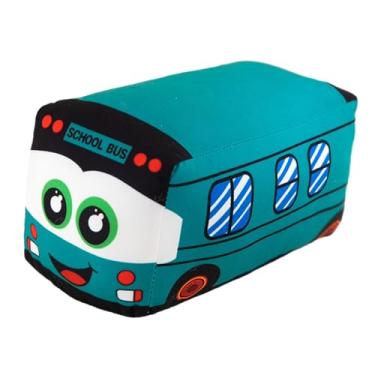 Imagem de Milageto Travesseiro de pelúcia para ônibus escolar, presentes para crianças, presente de feriado, lembranças para festa, almofada decorativa, brinquedo de, verde 35cm