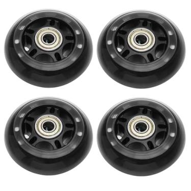Imagem de Be In Your Mind Pacote de 4 peças de rodas de poliuretano com rolamentos 608ZZ Conjunto de roda dianteira anti-ponta para scooters, cadeiras elétricas, skates, drift, carros, 72 x 24 mm