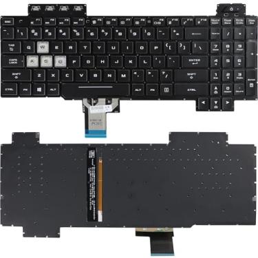 Imagem de Replacement Colorful Backlit Keyboard for Asus TUF Gaming FX504 FX505 FX705 FX505G FX505D FX505GE FX505GM FX705G/GD/GE/GM FX504G/GD/GE/GM FX80 FX86 FX95 with Colorful Backlight US Layout