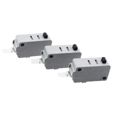 Imagem de YTgilo 3 peças Interruptor de clipe de porta de micro-ondas KW3A resistente a altas temperaturas 16A Interruptor de curso de micro-ondas Normalmente Aberto Normalmente Fechado Contatos Prata para