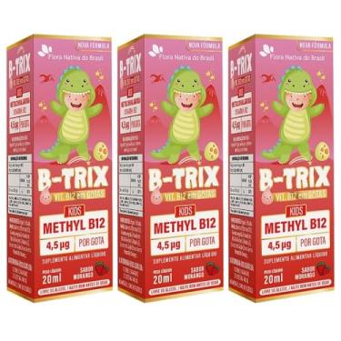 Imagem de KIT 3X B-TRIX Metilcobalamina (Vitamina B12 Infantil) 20ml - Flora Nativa