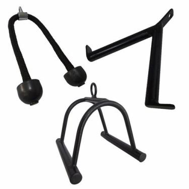 Imagem de Puxador V + Corda Triceps + Triângulo Remada Academia Profissional  - 