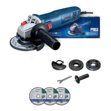 Imagem de Esmerilhadeira Bosch Gws 700 Azul 710w 220v Com 3 Discos Metal, 220V