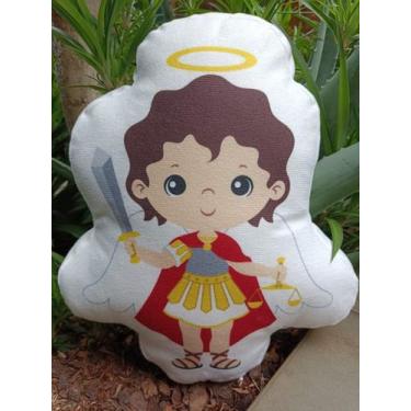 Imagem de Almofada Naninha Santinhos Bebê - São Miguel Arcanjo - Fe em Quadros