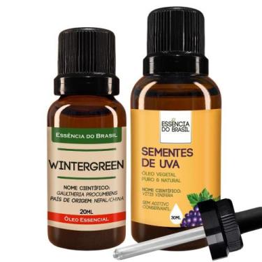 Imagem de Kit Óleo Essen. Wintergreen 20Ml + Vegetal Sementes Uva 30Ml - Essênci