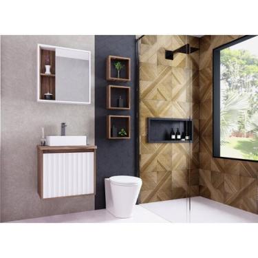 Imagem de Gabinete para Banheiro 60cm 1 Porta 1 Gaveta Alice - Darabas Agardi