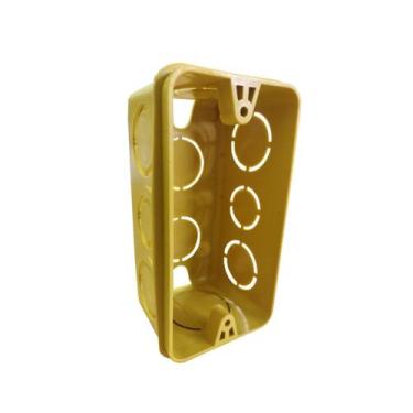 Imagem de Caixa de Luz Embutir 4x2 Amarela Pacote com 24 Unidades Bariri