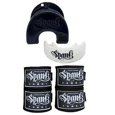 Imagem de Kit 2 Pares Bandagem 3m e Protetor Bucal - BRANCO - Spank