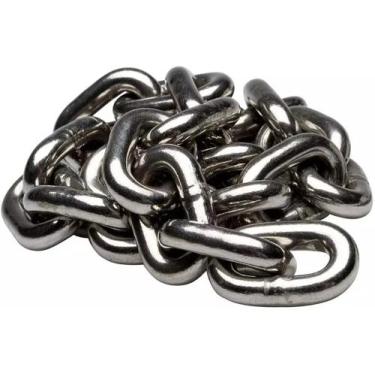 Imagem de Corrente Calibrada Aço Inox 316 8mm Din 766 Lancha Barco 10 Metros