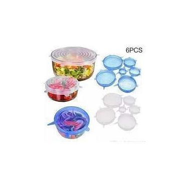 Imagem de 12 Pçs Tampas De Silicone Elásticas Reutilizáveis Para Alimentos Fresc