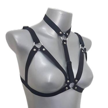 Imagem de Harness bra arreio de busto Pablo figurino fetiche sexshop - Almah Fas
