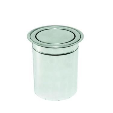 Imagem de Lixeira Pia Cozinha Embutir Giratória Granito Inox 6 Litros - Inovar M