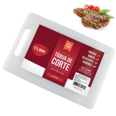 Imagem de ábua De Corte Carne Dupla Face Em Pvc Higiênica 20x30 Cm - Clink 