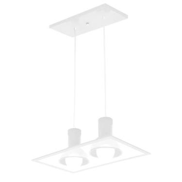 Imagem de Luminária Teto Pendente Sobrepor Quadrado 02Lâmpadas E27 Em - Startec,