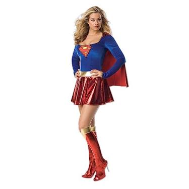 Imagem de Secret Wishes Fantasia feminina adulta de Supergirl, Vermelho/azul, X-Small