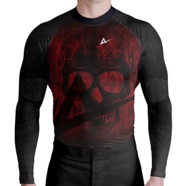 Imagem de Rash Guard Atlética Esportes Caveira Gigante, G, Preto