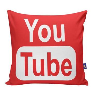 Imagem de Capa de Almofada 40cm X 40cm Estampa Divertida - Youtube - CASA DA SOG