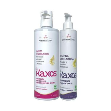 Imagem de Kit Divine Mèches Kaxos Creme para Ondulados + Gelatina