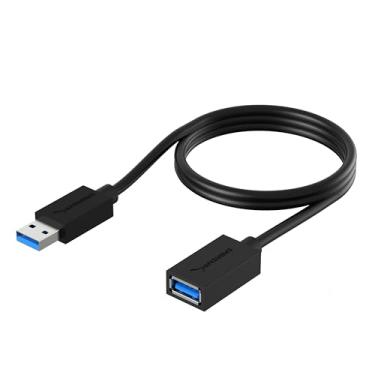 Imagem de SABRENT Cabo de extensão USB 3.0 22AWG A Macho para uma Fêmea [Preto] 91 cm (CB-3030)