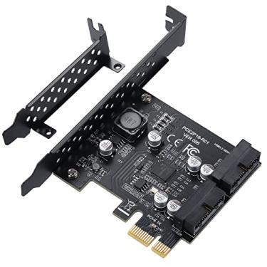 Imagem de YBBOTT Placa de expansão PCIE 2 portas 19 pinos PCIe SATA USB 3.0 Super Speed 5 Gbps PCI Express para Windows 11 10 8.1 8 7 XP