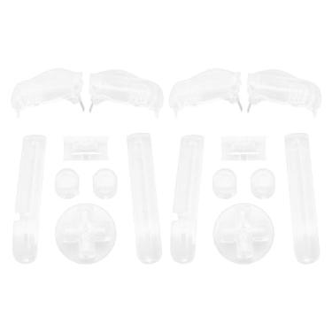 Imagem de LT Easiyl 2 conjuntos de botões de substituição A B L R kit de botões D-pad chave liga/desliga conjunto completo de botões compatíveis com Nintendo Gameboy Advance GBA transparente