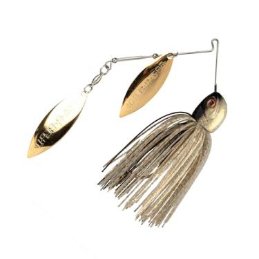 Imagem de Strike King (TGBDWEL34-215) Isca de pesca com base para morador de nível turístico, 3/113.4 g, gancho tamanho 5/0, lâminas de alto RPM de lâmina Tandem Raz-R, saia amarrada à mão, brilho dourado