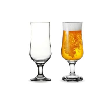 Imagem de Kit com 12 Taças Copos Chopp Cerveja 385ml Vidro Drinks Coqueteis Sucos Refrigerante Água Design Versatil Capacidade Generosa