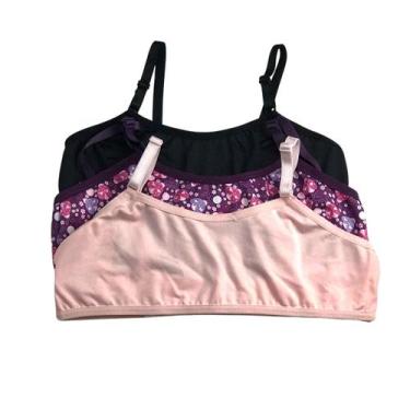 Imagem de Kit 4 Sutia Infantil Menina Microfibra Simples - Empório da Roupa, Sor