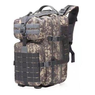 Imagem de Mochila Tatica Camping Militar 50 Litros C/ Bandeira Pronta! - Tem Tud