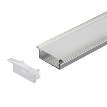 Imagem de Perfil Embutir Alumínio 30.5x9.6mm Para Fita de LED 2 Metros - I9LED, 