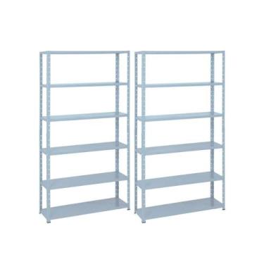 Imagem de KIT - 2 Estantes Leve 40cm 6 níveis - Sa Gôndolas - SA GONDOLAS