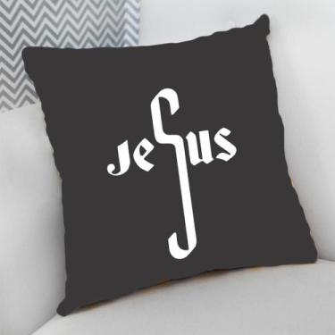 Imagem de Almofada Decorativa Cheia c/ Zíper Estampas Evangélico Católico - Delu
