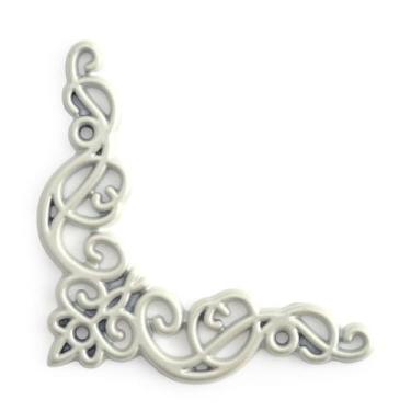 Imagem de Cantoneira Celta Grande 4 Peças Acabamento Decoração Caixas Bandejas E