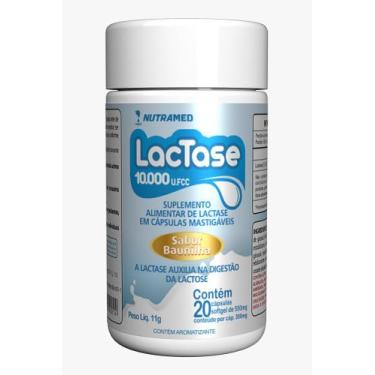 Imagem de Lactase (10.000 U.FCC) - 20 Cápsulas mastigáveis Sabor Baunilha - Nutr