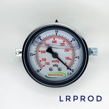 Imagem de Vacuômetro horizontal - diam.63mm (2.1/2 ) com escala de -30 inHg x -7