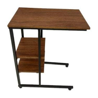 Imagem de Mesa Lateral Apoio De Canto Sofá Cama Para Leitura Notebook Escritório
