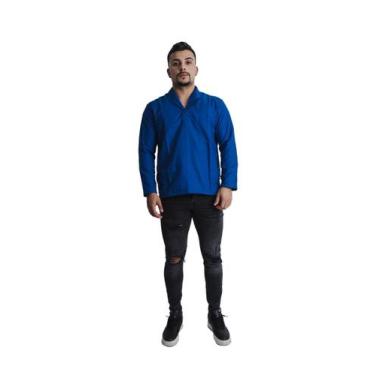 Imagem de Camisa Manga Longa Trabalho Com Bolso Confeccionada Em Brim - Maicol d