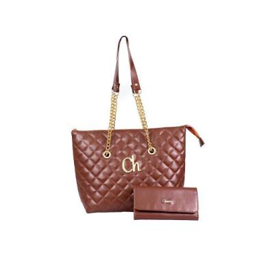 Imagem de Bolsa Sacola Feminina Cherry Envio Imediato - Cherry Bolsas, Marrom, Ú