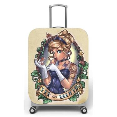 Imagem de Capa para mala de viagem G, medidas max C48x A75 x P29cm Princesa Sapa