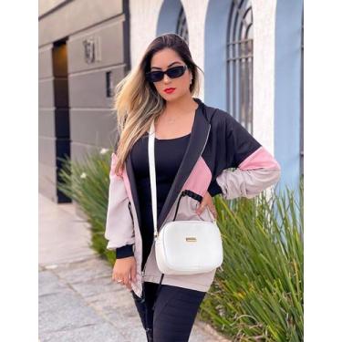 Imagem de Bolsa transversal feminina quadrada branca - Comcharme