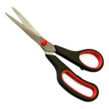 Imagem de Tesoura Multiuso Inox Cabo Emborrachado Prática Afiada Ideal para Cozi
